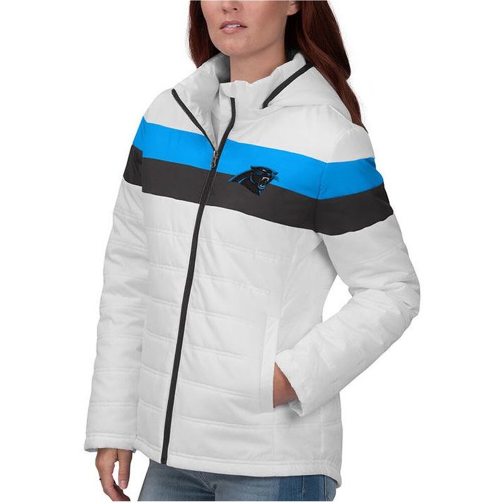 G-III Sports Womens Carolina Panthers Puffer Jacket, NWT